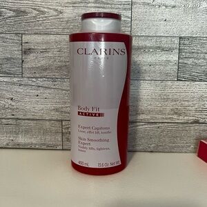 Clarins Body Fit Active Lotion - Red and White